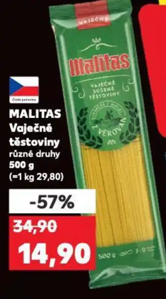 Kaufland MALITAS Vaječné těstoviny nabídka