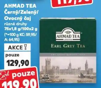 Kaufland AHMAD TEA Černý/Zelený/ Ovocný čaj nabídka