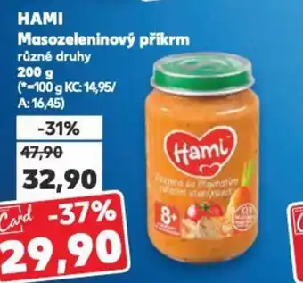 Kaufland HAMI Masozeleninový příkrm nabídka