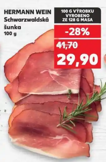 Kaufland HERMANN WEIN Schwarzwaldská šunka nabídka