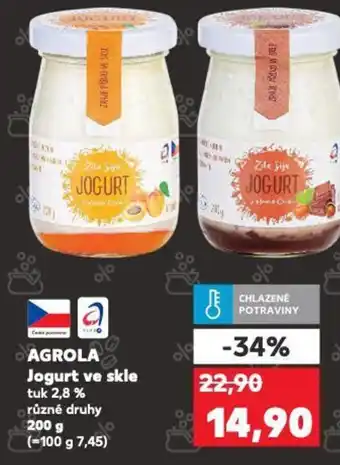 Kaufland AGROLA Jogurt ve skle nabídka