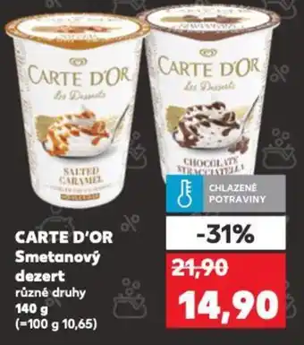 Kaufland CARTE D'OR Smetanový dezert nabídka
