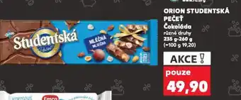 Kaufland ORION STUDENTSKÁ PEČEŤ Čokoláda nabídka