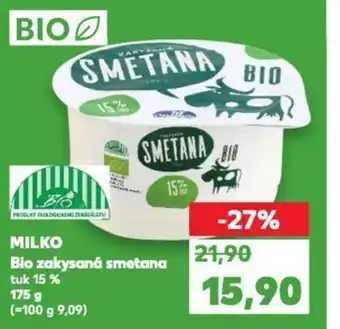 Kaufland MILKO Bio zakysaná smetana nabídka