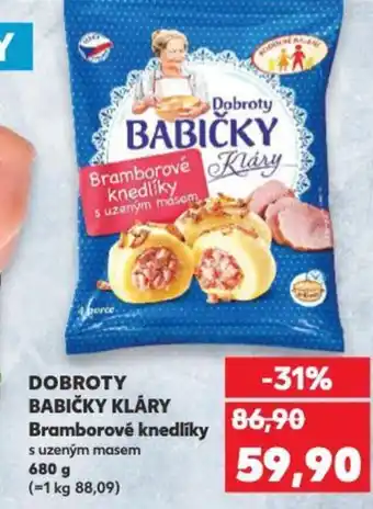 Kaufland DOBROTY BABIČKY KLÁRY Bramborové knedlíky nabídka
