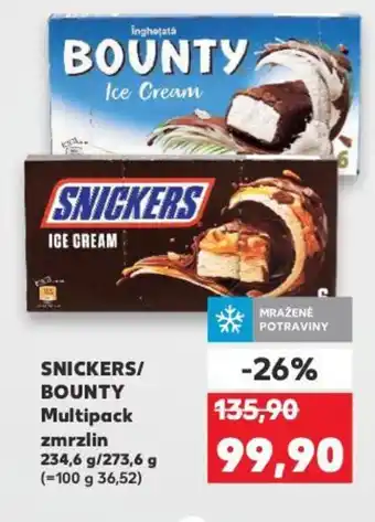 Kaufland SNICKERS/ BOUNTY Multipack zmrzlin nabídka