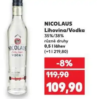 Kaufland NICOLAUS Lihovina/Vodka 0.5L nabídka