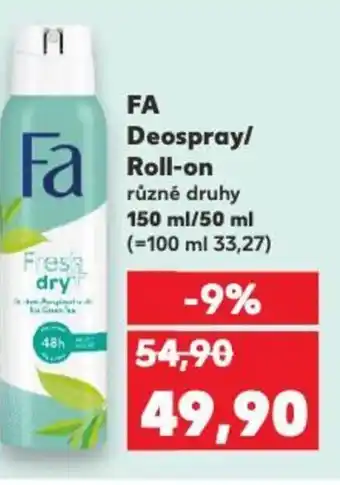 Kaufland FA Deospray/ Roll-on nabídka