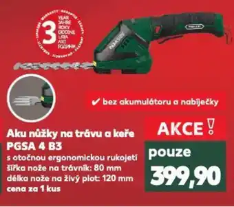 Kaufland Aku nůžky na trávu a keře PGSA 4 B3 nabídka