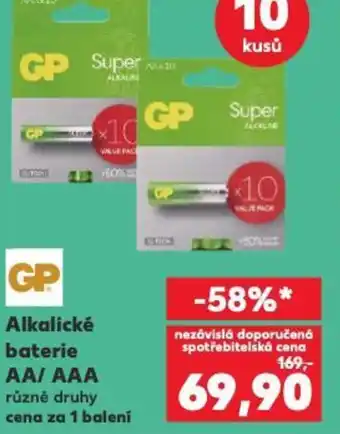 Kaufland Alkalické baterie AA/AAA nabídka