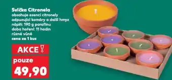 Kaufland Svíčka Citronela nabídka
