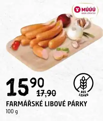 Terno FARMÁŘSKÉ LIBOVÉ PÁRKY 100 g nabídka