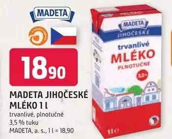 Trefa MADETA JIHOČESKE MLÉKO 1 L. nabídka