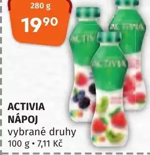 Trefa ACTIVIA NÁPOJ nabídka