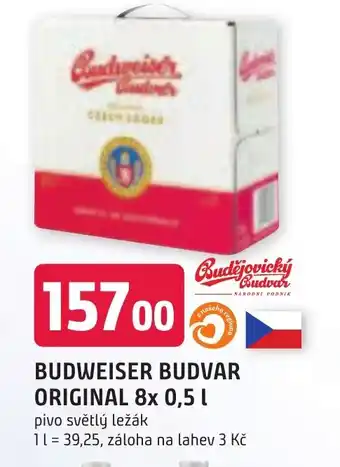 Trefa BUDWEISER BUDVAR ORIGINAL 8x 0,5 L. nabídka