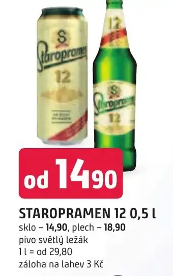 Trefa STAROPRAMEN 12 0,5 L nabídka