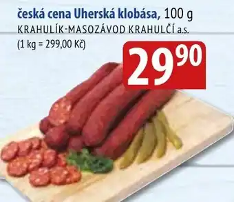 Bala česká cena Uherská klobása, 100 g nabídka