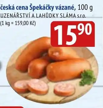 Bala česká cena špekáčky vázané, 100 g nabídka