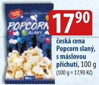 Bala česká cena Popcorn slaný, s máslovou příchutí, 100 g nabídka