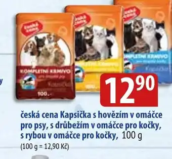 Bala česká cena Kapsička s hovězím v omáčce pro psy, s drůbežím v omáčce pro kočky, s rybou v omáčce pro kočky, 100 g nabídka