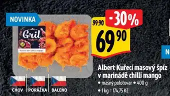 Albert Albert Kuřecí masový špíz v marinádě chilli mango nabídka