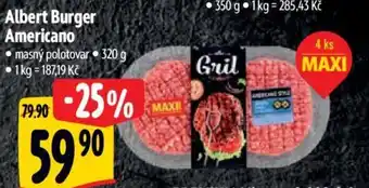 Albert Albert Burger Americano nabídka