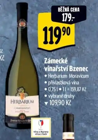 Albert Zámecké vinařství Bzenec nabídka