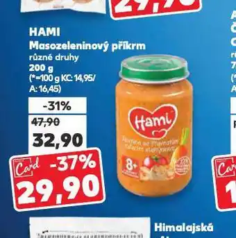 Kaufland Hami masozeleninový příkrm nabídka