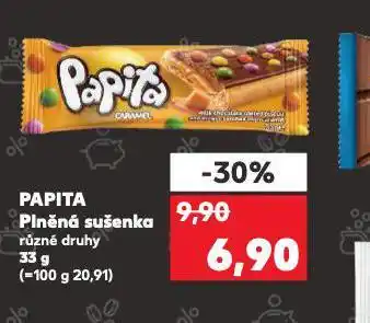 Kaufland Papita plněná sušenka nabídka