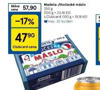 Tesco Madeta jihočeslké máslo nabídka