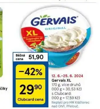 Tesco Gervais xl nabídka