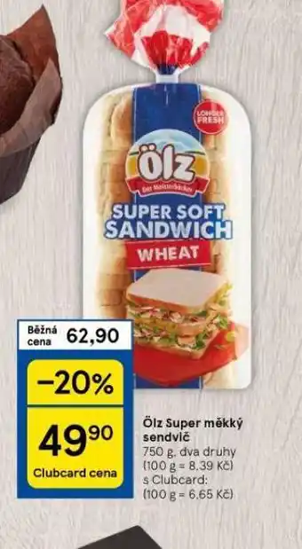 Tesco Ölz super mekký sendvič nabídka