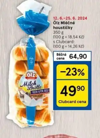 Tesco Ölz mléčné houstičky nabídka