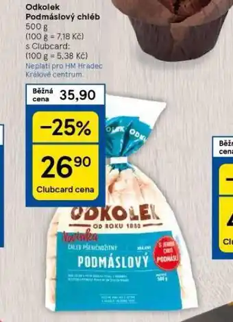 Tesco Odkolek podmáslový chléb nabídka