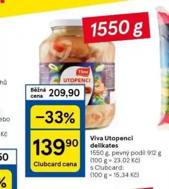 Tesco Viva utopenci delikates nabídka