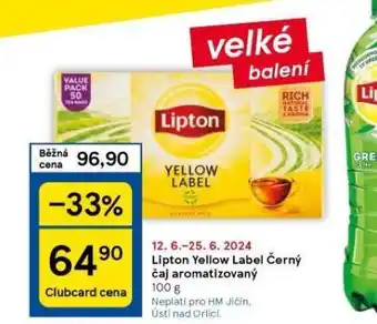 Tesco Lipton yellow label čaj nabídka