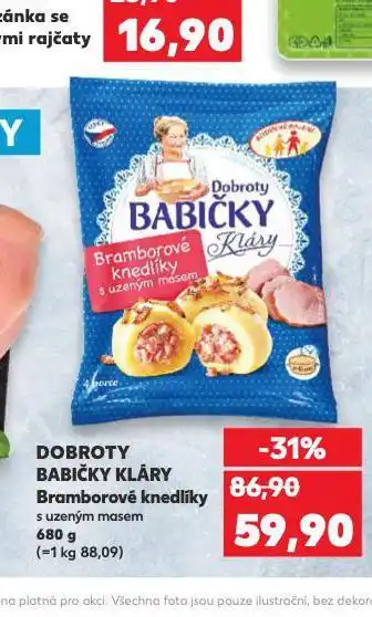 Kaufland Bramborové knedlíky s uzeným masem nabídka