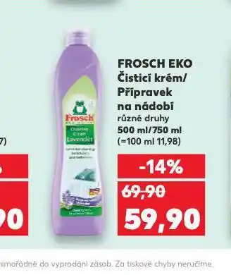 Kaufland Frosch eko čistící krém / přípravek na nádobí nabídka