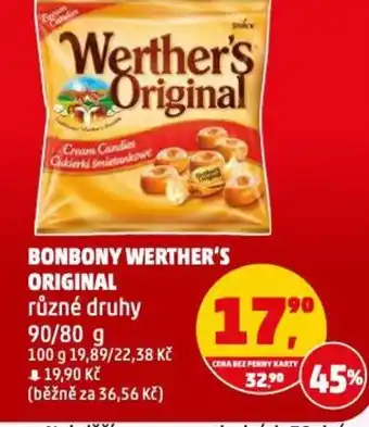Penny Market BONBONY WERTHER'S ORIGINAL nabídka