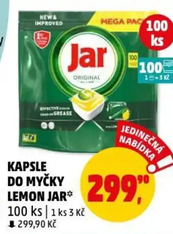 Penny Market KAPSLE DO MYČKY LEMON JAR nabídka