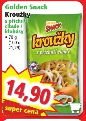 Norma Golden Snack Kroužky s příchutí cibule / klobásy nabídka