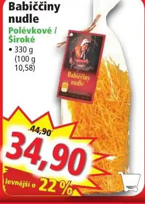 Norma Babiččiny nudle nabídka