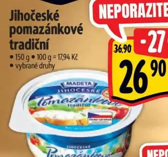 Albert Jihočeské pomazánkové tradiční nabídka
