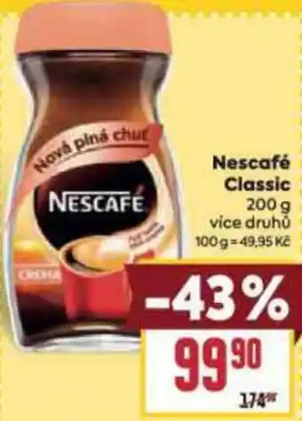 Billa Nescafé Classic nabídka