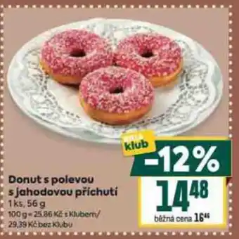 Billa Donut s polevou s jahodovou příchutí nabídka