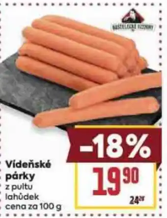 Billa Vídeňské párky nabídka