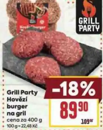 Billa Grill Party Hovězí burger na gril nabídka