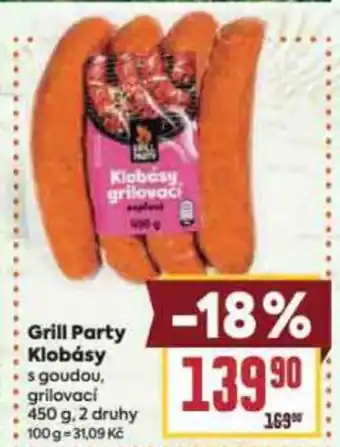 Billa Grill Party Klobásy nabídka
