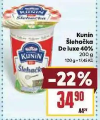 Billa Kunín Šlehačka De luxe 40% nabídka