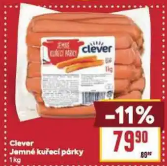 Billa Clever Jemné kuřecí párky nabídka